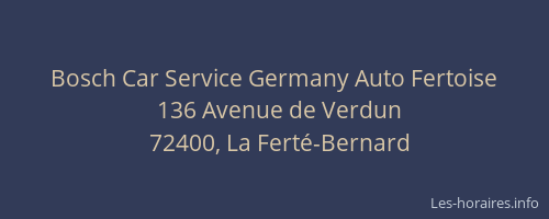 Bosch Car Service Germany Auto Fertoise