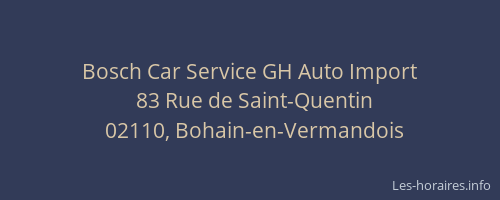 Bosch Car Service GH Auto Import