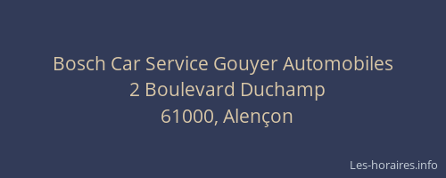 Bosch Car Service Gouyer Automobiles