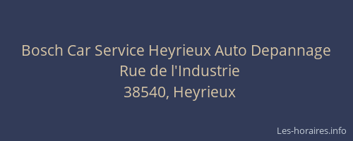 Bosch Car Service Heyrieux Auto Depannage