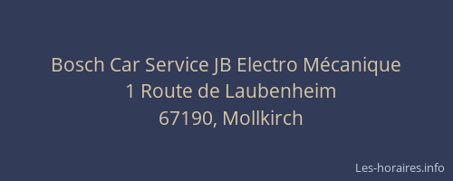 Bosch Car Service JB Electro Mécanique