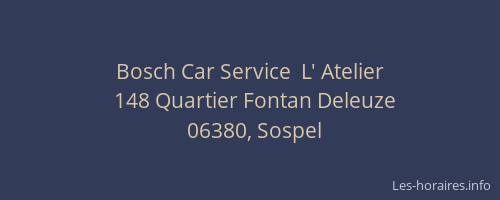 Bosch Car Service  L' Atelier