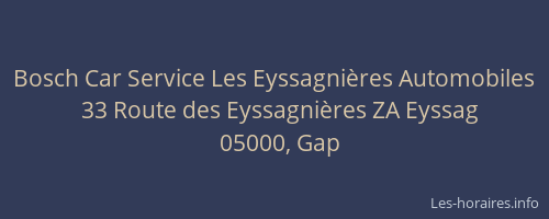 Bosch Car Service Les Eyssagnières Automobiles
