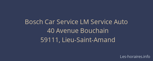 Bosch Car Service LM Service Auto