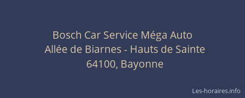 Bosch Car Service M&eacute;ga Auto