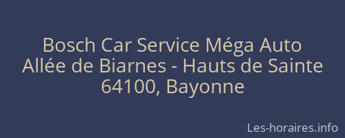 Bosch Car Service Méga Auto