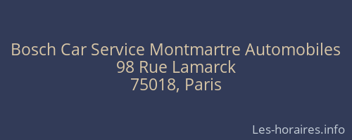 Bosch Car Service Montmartre Automobiles