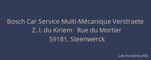 Bosch Car Service Multi-Mécanique Verstraete