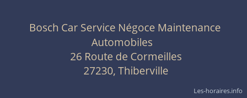 Bosch Car Service N&eacute;goce Maintenance Automobiles