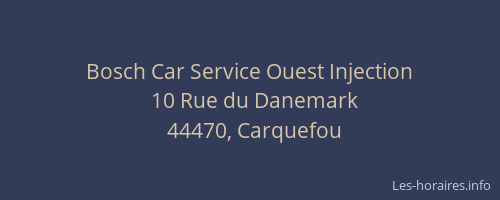 Bosch Car Service Ouest Injection