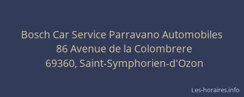 Bosch Car Service Parravano Automobiles