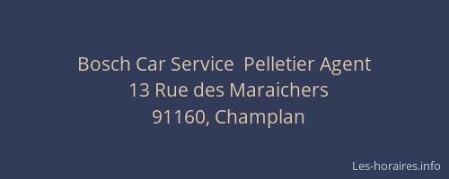 Bosch Car Service  Pelletier Agent