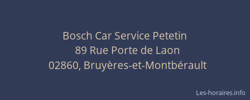 Bosch Car Service Petetin