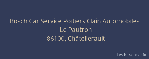 Bosch Car Service Poitiers Clain Automobiles