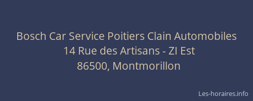 Bosch Car Service Poitiers Clain Automobiles