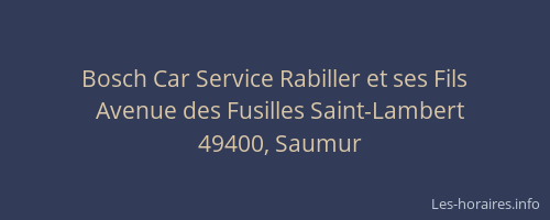 Bosch Car Service Rabiller et ses Fils