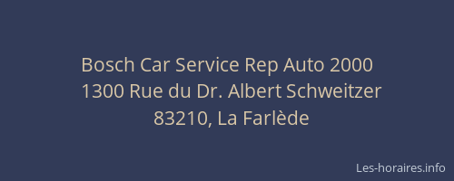 Bosch Car Service Rep Auto 2000