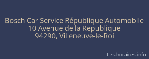 Bosch Car Service République Automobile