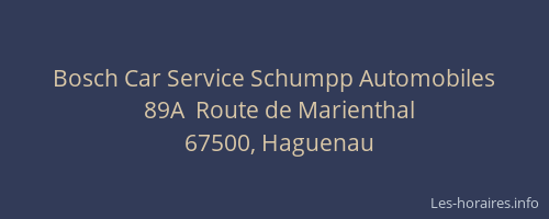 Bosch Car Service Schumpp Automobiles