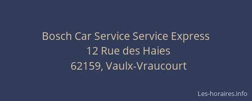 Bosch Car Service Service Express