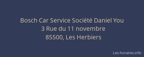 Bosch Car Service Société Daniel You
