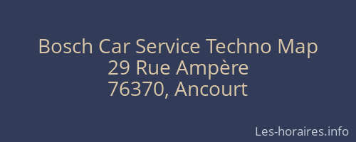 Bosch Car Service Techno Map