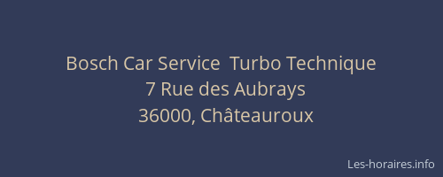 Bosch Car Service  Turbo Technique