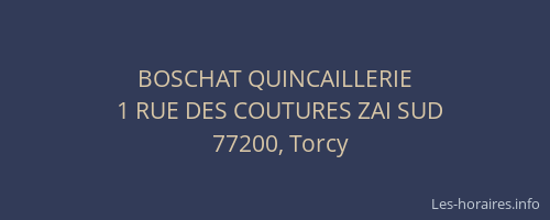 BOSCHAT QUINCAILLERIE