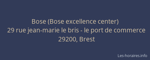 Bose (Bose excellence center)