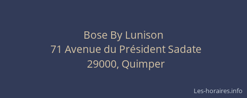 Bose By Lunison