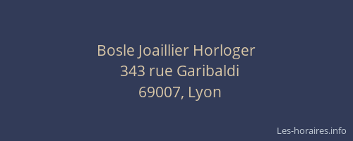 Bosle Joaillier Horloger