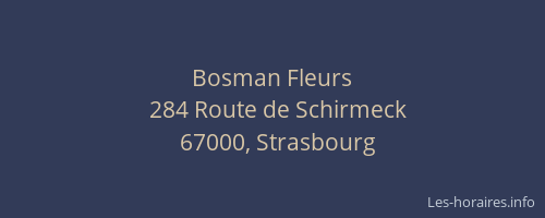Bosman Fleurs