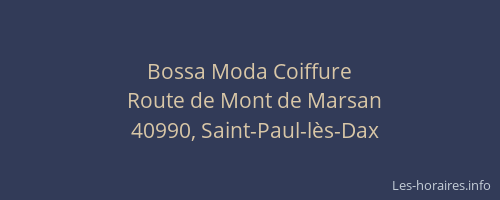 Bossa Moda Coiffure