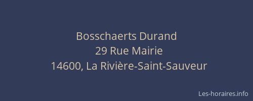 Bosschaerts Durand