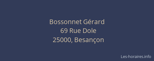 Bossonnet Gérard