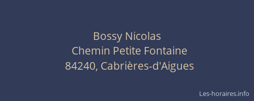 Bossy Nicolas