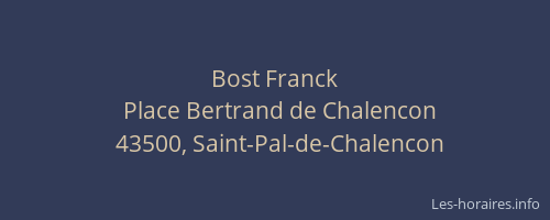 Bost Franck