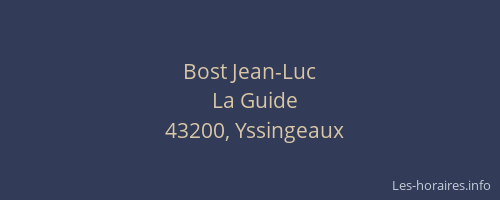 Bost Jean-Luc