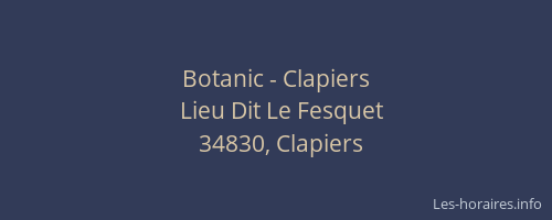 Botanic - Clapiers