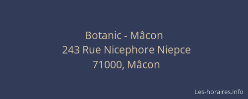 Botanic - Mâcon