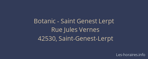 Botanic - Saint Genest Lerpt