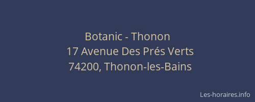 Botanic - Thonon