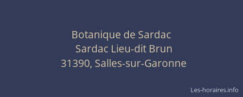 Botanique de Sardac