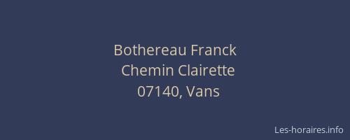 Bothereau Franck