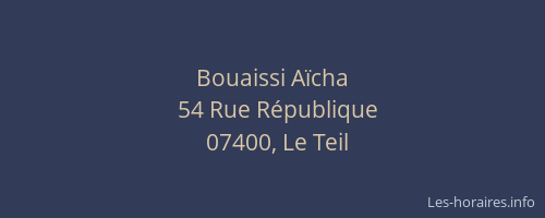 Bouaissi Aïcha