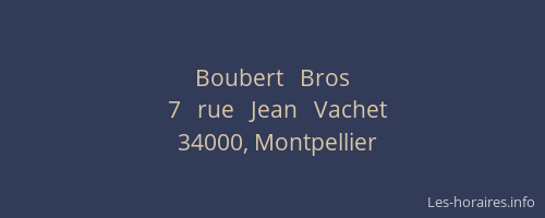 Boubert   Bros