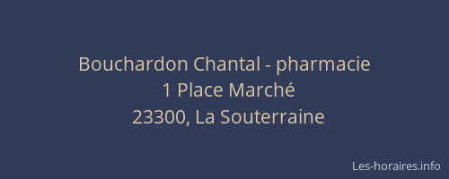 Bouchardon Chantal - pharmacie