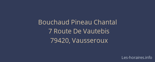 Bouchaud Pineau Chantal