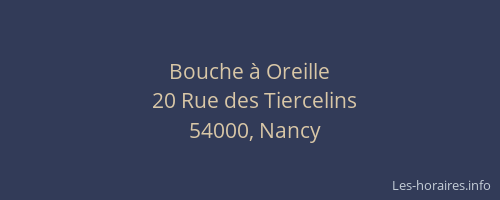 Bouche à Oreille