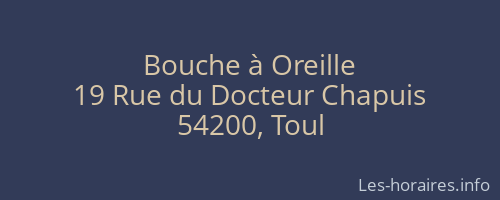 Bouche à Oreille